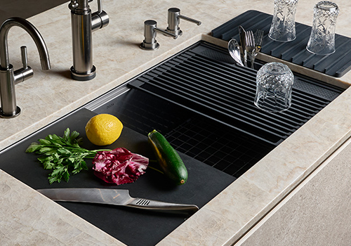 Rivet シンクに設けられた専用段差にぴたりと収まる設計